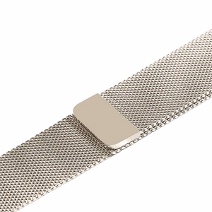 Crong Milano Steel stainless-steel strap for Apple Watch 44 / 45 / 46 / 49 mm, champagne