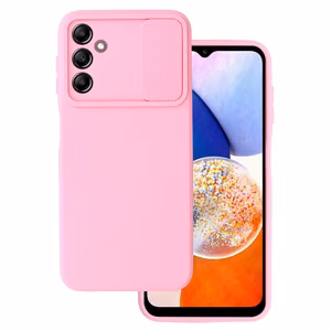 Camshield Soft Samsung Galaxy A14 4G/5G:lle vaaleanpunainen