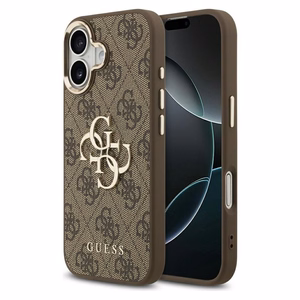 Guess 4G Big 4G Classic Logo -suojakuori iPhone 17 - ruskea ja kulta