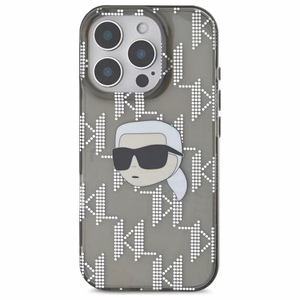 Karl Lagerfeld IML Karl Head Electroplated iPhone 16 Pro Suojakuori - Musta