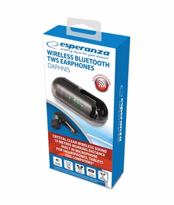 Esperanza EH239K – Bluetooth TWS -nappikuulokkeet, musta