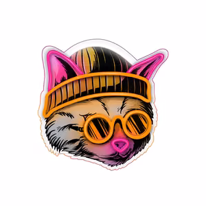 Forever Light Neon Art LED Cat Dreamer Multicolor FLA04