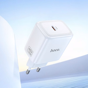 Puhelimen GaN-laturi Hoco USB C PD AVS 40W max 60W N83 valkoinen