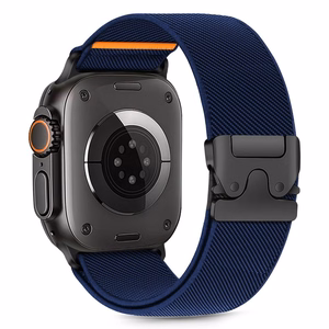 Tech-Protect Nylon Clasp Hihna Apple Watch 6/7/8/9/10/SE/Ultra 1/2 44/45/46/49mm Laivastonsininen