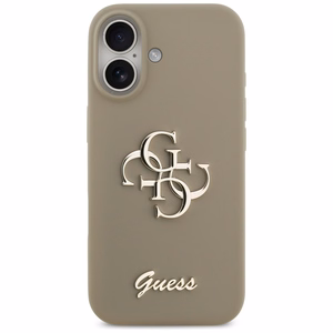 Guess Silikoninen Big 4G Script Suojakuori iPhone 17:lle - Ruskea