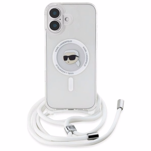 Karl Lagerfeld Crossbody IML Karl Head Magsafe Case for iPhone 16 - Clear