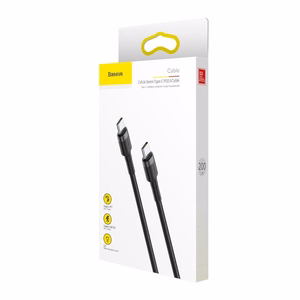 USB kaapeli Baseus Cafule PD60W Type-C 2.0m harmaa-musta CATKLF-HG1