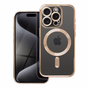 Suojakuori iPhone 15 PRO:lle Electro Mag Cover yhteensopiva MagSafe-version kanssa kultainen