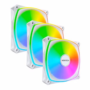 Kotelotuuletin Montech RX120 PRO, 120 mm, 3-in-1, valkoinen