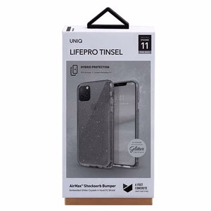 Uniq LifePro Tinsel kotelo iPhone 11 Pro Max - musta