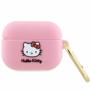 Hello Kitty Silicone 3D Kitty Head suojakuori AirPods Pro:lle - vaaleanpunainen
