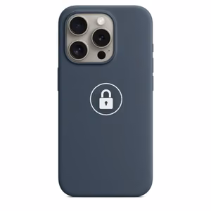 Puhelimen suojakuori "Silicone Case v2" iPhone 15 Pro Max:lle / Storm Blue / pakkauksessa