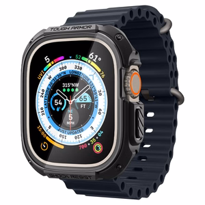 Spigen Tough Armor suojakuori mallille Apple Watch Ultra 49 mm, musta