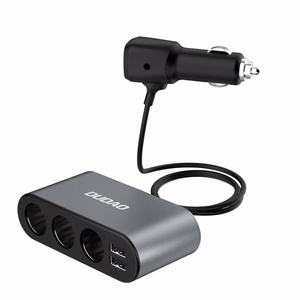 Dudao autolaturi 2x USB / 3x tupakansytyttimen jakaja musta (R1Pro black)