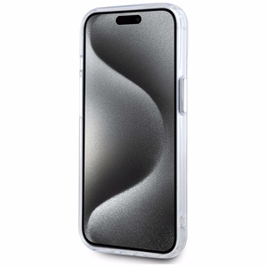 Karl Lagerfeld IML Metal Karl Head MagSafe Case for iPhone 15 Plus White