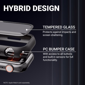 Crong Hybrid Watch Case with integrated glass for Apple Watch 41 mm, Starlight