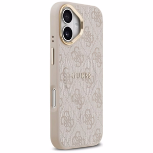 Guess 4G PU Classic Logo MagSafe suojakuori iPhone 17:lle - vaaleanpunainen