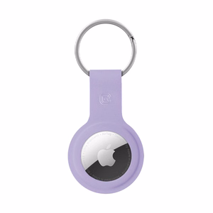 Crong silicone protective key-ring case for Apple AirTag 1 / 2, purple