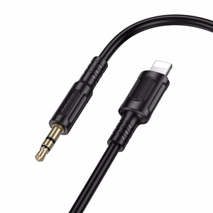 Borofone AUX-kaapeli BL25 Nice - Lightning - 3,5mm jack - 1 metri musta