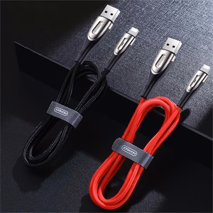 Joyroom Sharp Series S-M411 USB-A / Lightning 3A kaapeli 1.2m latausilmaisimella - musta