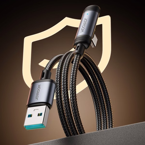 Joyroom S-A56 EnjoyX Series 90° USB-A - USB-C 3A kaapeli 1.2m - musta