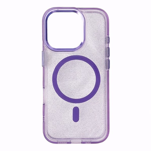 Glitter MagSafe Suojakuori iPhone 16 Pro Maxille - Violetti glitterilla