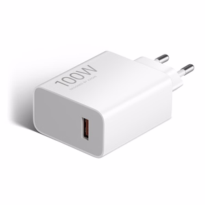 Seinälaturi Xiaomi MY-19-ER, 100W, 6.1A, 1 x USB-A, USB-C-kaapelilla, valkoinen BHR095VEU