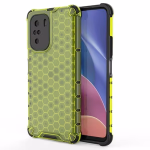Honeycomb Asia panssari kansi TPU puskuri Xiaomi Redmi K40 Pro + / K40 Pro / K40 / K40 / Poco F3 vihreä