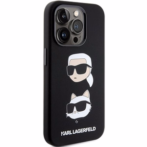 KARL LAGERFELD Suojakuori IPHONE 15 Prolle KLHCP15LSDHKCNK (Silicone KC) musta