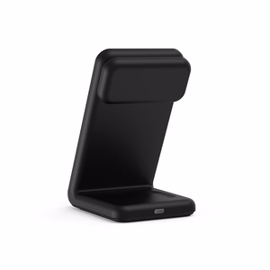 Crong MagSpot Pivot Stand 3-in-1 MagSafe-compatible wireless charger for iPhone, Apple Watch and AirPods, black