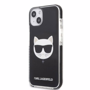 Karl Lagerfeld KLHCP13STPECK iPhone 13 mini 5.4 kovakuori musta/musta Choupette Head