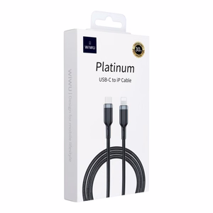 WiWU - Platinum Series datakaapeli Wi-C013 USB C - Lightning 30W 1,2m - musta