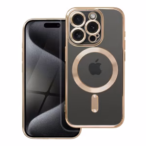 Suojakuori iPhone 15 PRO:lle Electro Mag Cover yhteensopiva MagSafe-version kanssa kultainen