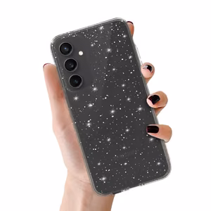 Crystal Glitter Suojakuori Samsung Galaxy S23 FE:lle - hopeinen