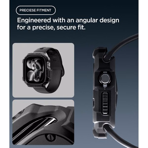 Spigen Rugged Armor -suojakuori laitteelle Apple Watch 42 mm – mattamusta