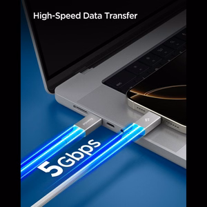 Spigen Essential EB10015CC USB-C / USB-C 100W 150cm Kaapeli - Valkoinen