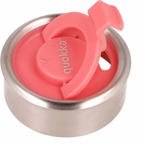 Quokka Boost Coffee Tumbler ruostumattomasta teräksestä valmistettu termosmuki haudutussiivilällä, 400 ml, Eksoottinen pinkki