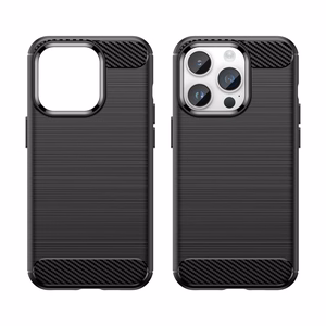 Carbon Case iPhone 14 Pro Max joustava geelinen takakuori musta