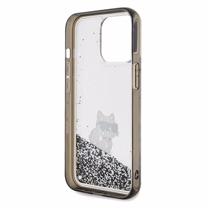 KARL LAGERFELD KLHCP13XLKCNSK Liquid Glitter C -suojakuori iPhone 13 Pro Maxille - läpinäkyvä