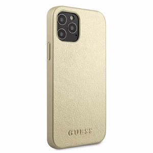 Guess GUHCP12LIGLGO iPhone 12 Pro Max 6.7" kultainen/kultainen kovakotelo Iridescent (Iriseva)