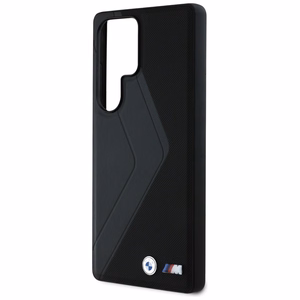 BMW Nahkainen Oversized Stripes MagSafe Suojakuori Samsung Galaxy S25 Ultralle - musta