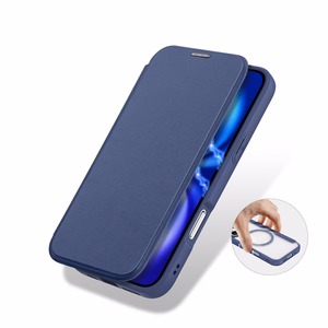 Dux Ducis Skin X Pro iPhone 17 Air Suojakuori MagSafe-tuella ja Lompakolla - Sininen
