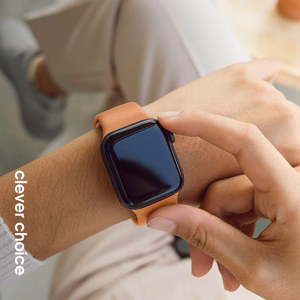 Crong Liquid Apple Watch -ranneke, 38/40/41/42 mm, oranssi