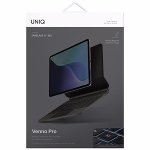 Uniq Venno Pro Magnetic Smart Case with Keyboard for iPad Air 10.9" (2020/2022) / Pro 11" (2021/2022) / Air 11" (2024/2025/2026) - Black