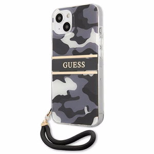 Guess GUHCP13MKCABBK iPhone 13 6.1" black/black hardcase Camo Strap Collection