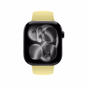 Crong Liquid ranneke Apple Watch 38 / 40 / 41 / 42 mm -kellolle, oljenkeltainen