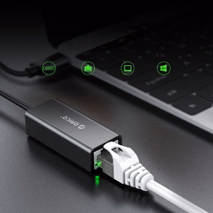 Orico XC-R45-V1 verkkosovitin USB-C–RJ45, Gigabit Ethernet, 1 Gbps – musta
