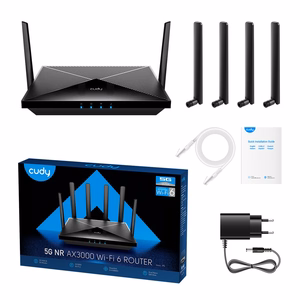 Cudy P5 langaton reititin Gigabit Ethernet kaksikaistainen (2.4 GHz / 5 GHz) 5G musta