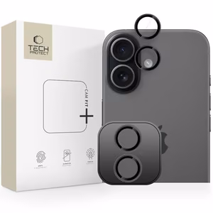 Tech-Protect Camring Fit+ kameran suojus iPhone 17:lle - musta