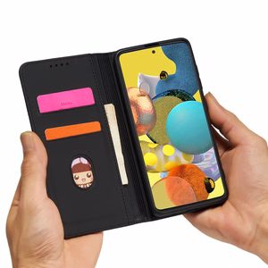 Magneettikorttikotelo Xiaomi Redmi Note 11 pussi kortti lompakko kortin haltija musta
